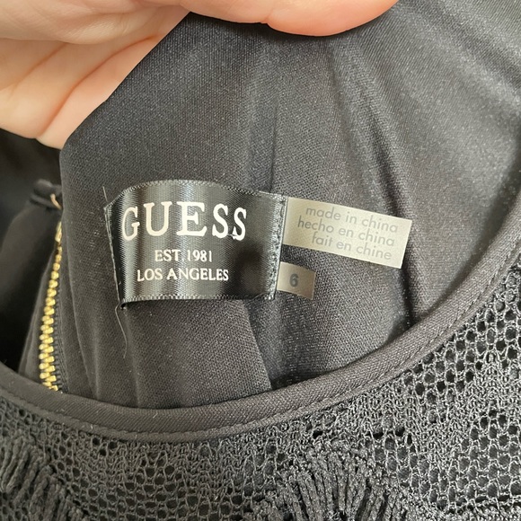 Guess Black Lace Mini-Midi Cocktail Dress, S, EUC - Picture 8 of 12